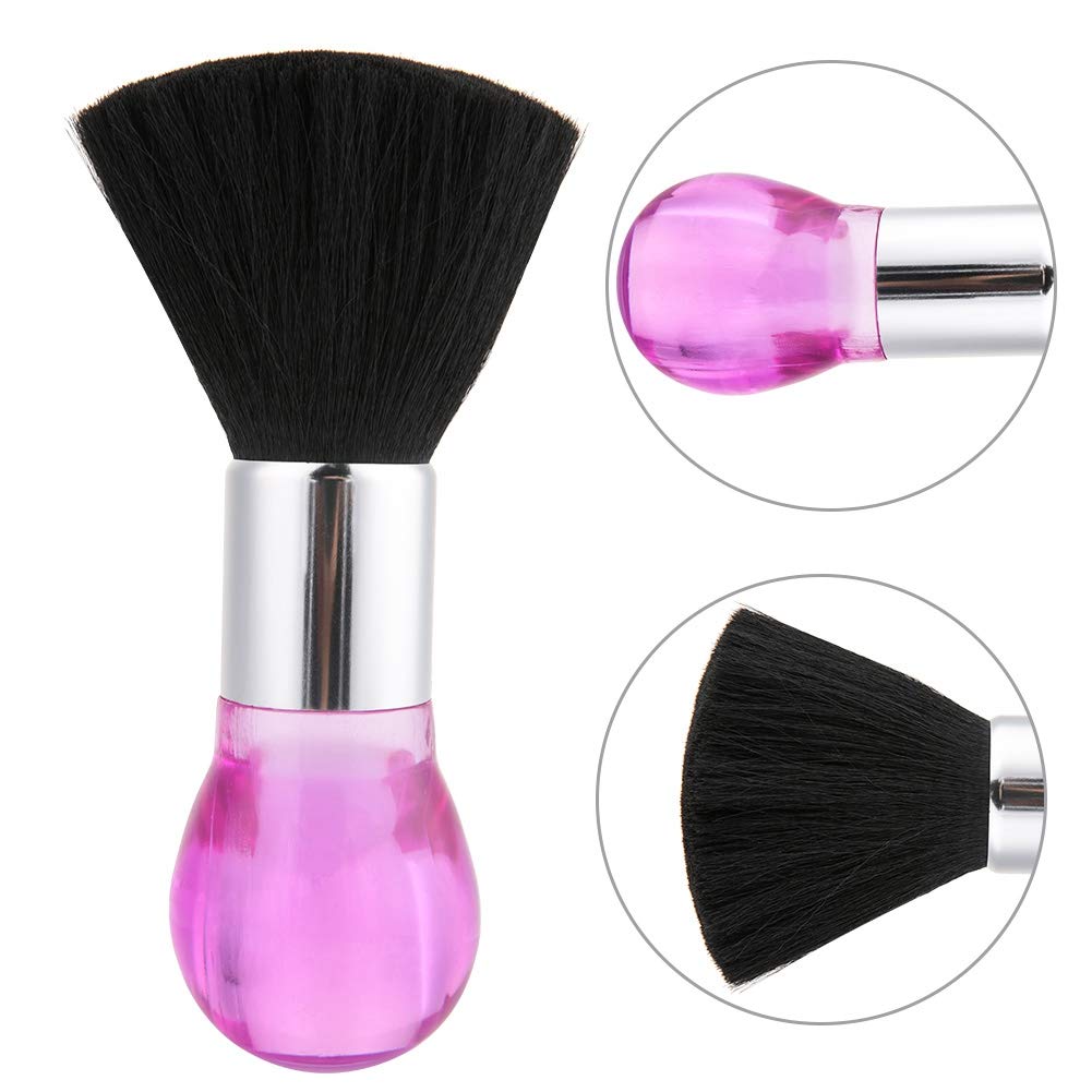 Pennello Parrucchiere, Barbiere collo spazzola ideale per rimuovere i capelli dopo il taglio, Spazzola per spolverino per il collo, spazzola per capelli pulita per capelli da barbiere Strumento (Rosa)