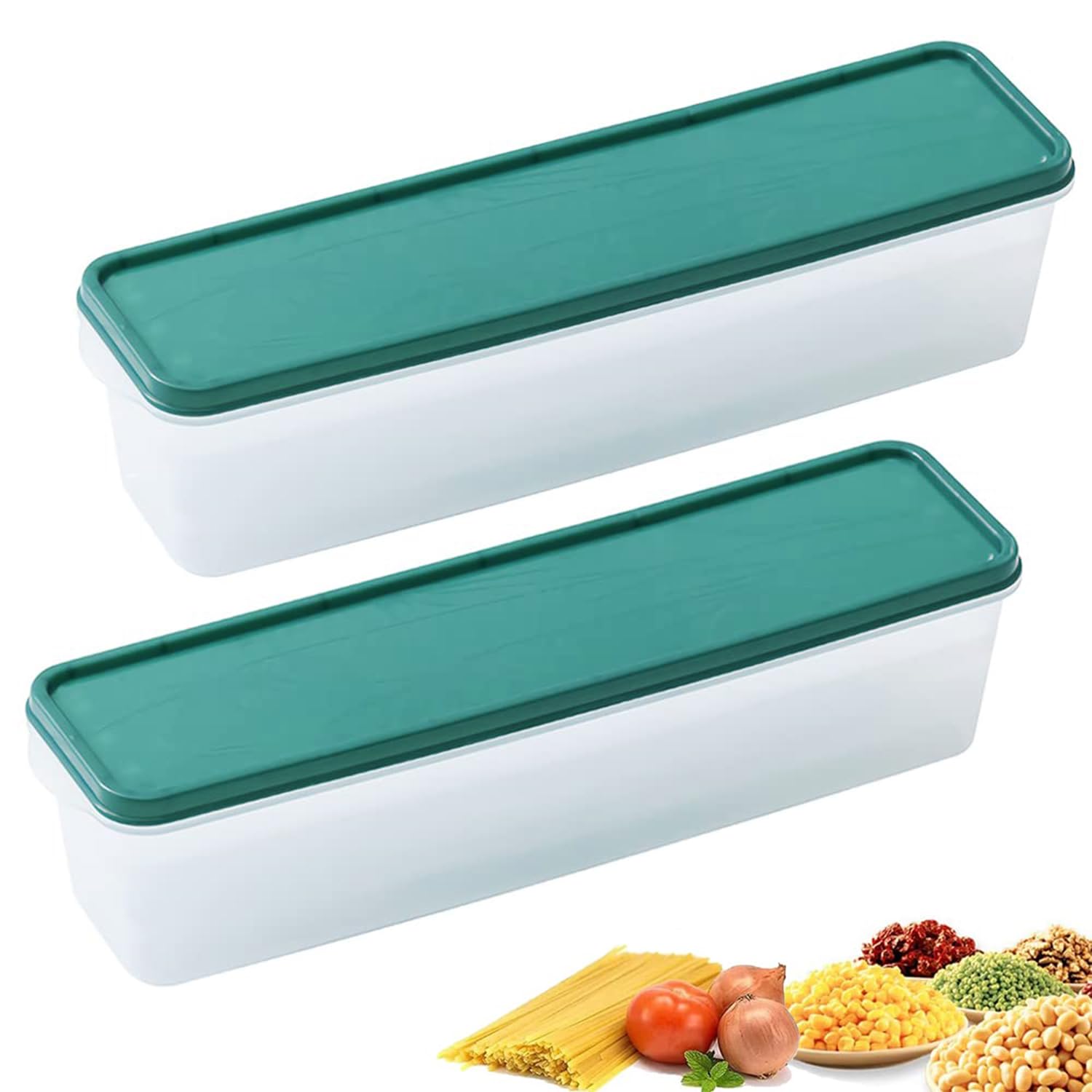 Xusxes Lot De 3 Boîtes De Rangement Pour Pâtes Transparentes - Conteneurs Hermétiques Pour Nouilles, Épices Et Céréales (Gris)