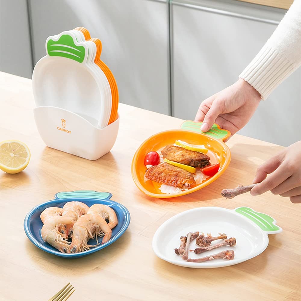 Ciotoline da Snack Otto snack vassoio bianco a forma di carota casa ristorante piatto snack tavolo da frutta snack snack snack caramellata for frutta secca piatto di immondizia piatto Piatti Snack Cer