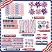 Thuodo 156 PCS 4th of July Accessories Party Favors Set Patriotic Decorations Fourth of July Party Supplies for Kids Family Gatherings Parade USA 250th Anniversary Independence Day Celebration