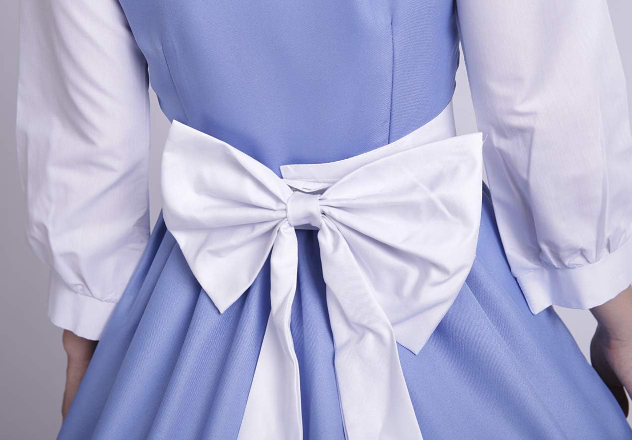 LYLAS Cosplay Costume Blue White Maid Gown Apron Dress