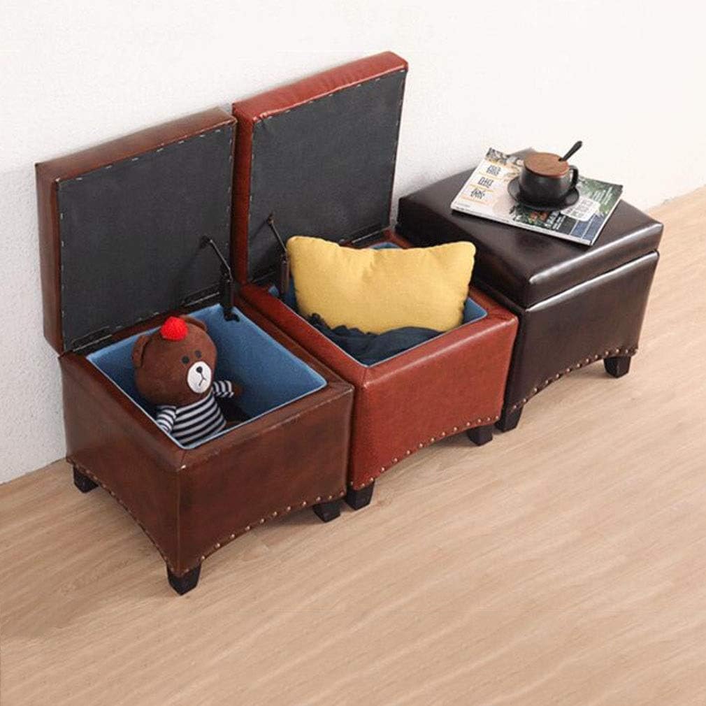 Ottomans Foot Stool Square Square Storage Osman Skórzana podnóżka z pokrywką z drewnianymi nogami Mała podnóżek Walczka salon puffe podnóżek mały podnóż