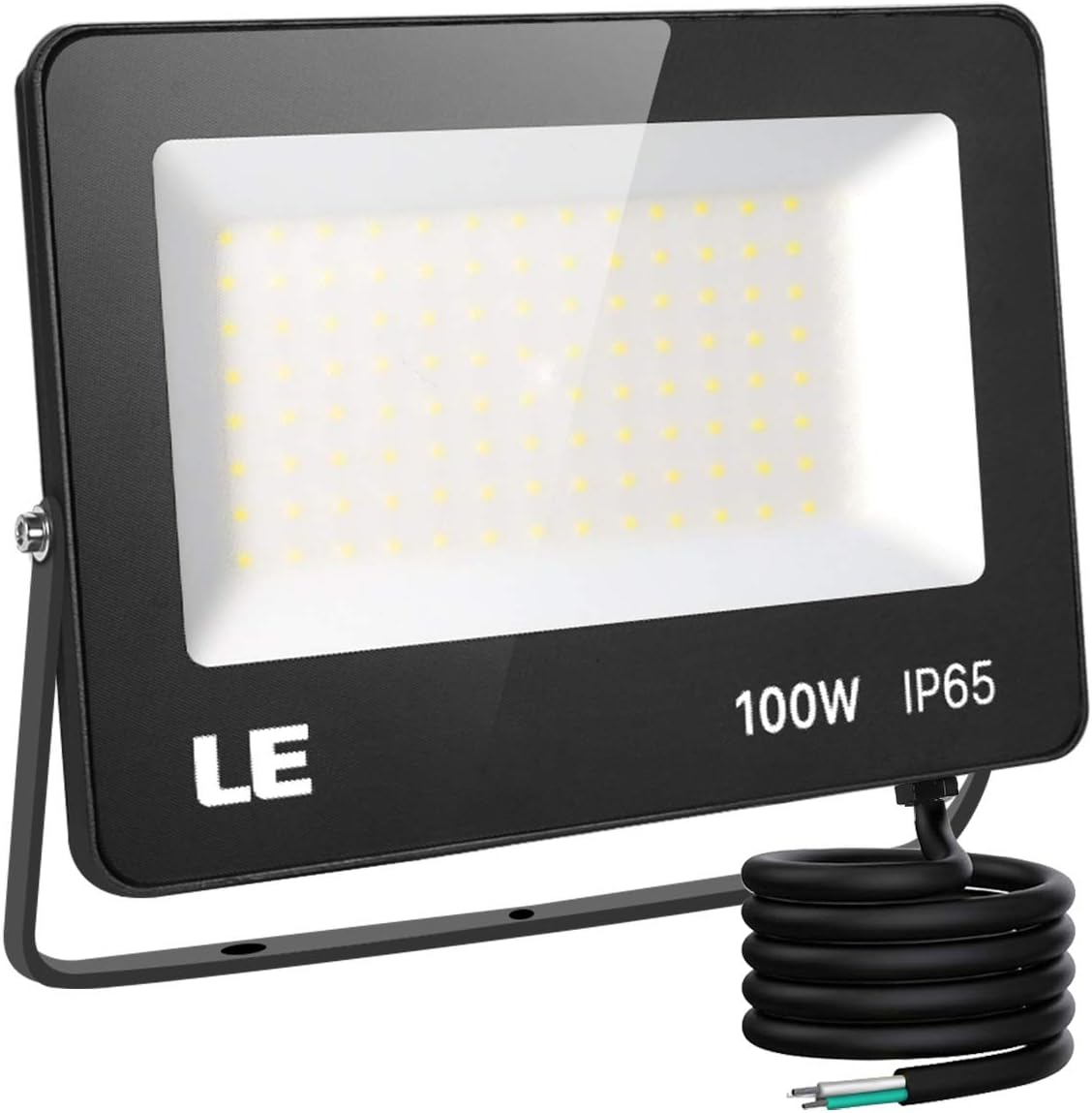 LE 100W Outdoor LED Flood Light 10000lm Outside Floodlight Fixture, 5000K Daylight White Security Lighting