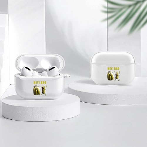 Miniatura 5 de Pickles Hey! Bro - Funda protectora transparente para auriculares de carga compatible con AirPod Pro TPU
