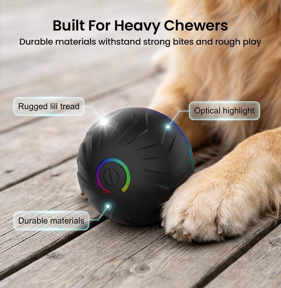 Interactive Dog Toys Dogs Ball, Moving Dog Toy with Touch Activated, Anti Boredom Dog Toys for Small Medium Dogs, with Irregular Motion to Encourage Active Play (4Pcs)