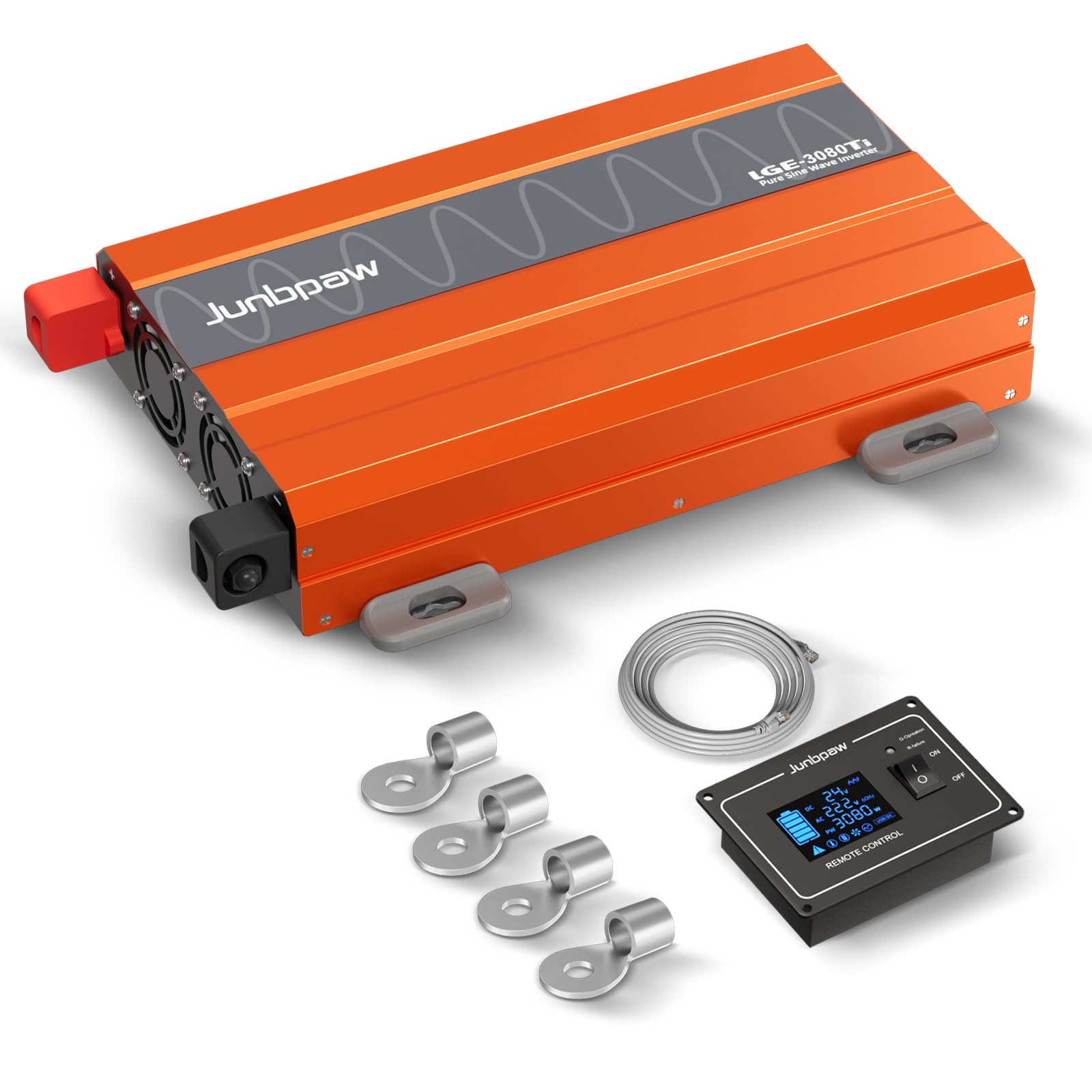 3080W Reiner Sinus-Wechselrichter 24V auf 230V extrem leise, bahnbrechendes Design | 24V auf 230/240V Wandler für Haus, Wohnmobil, Camping, netzunabhängige Nutzung & Outdoor-Abenteuer 丨 DC auf AC