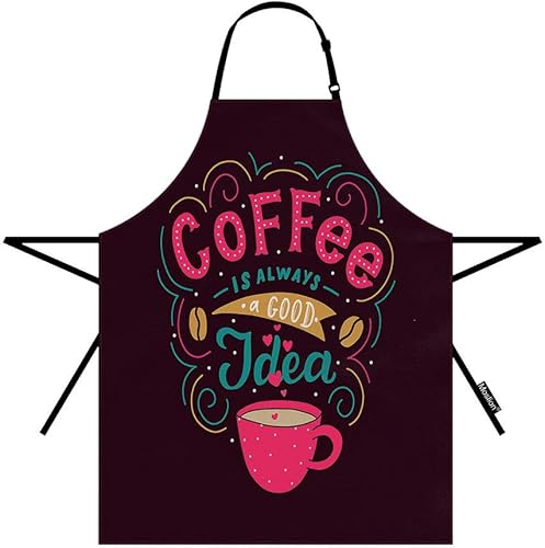 Delantal de mandala, para chef, camarera, cocinera, cuello ajustable, para mujeres, hombres y niñas