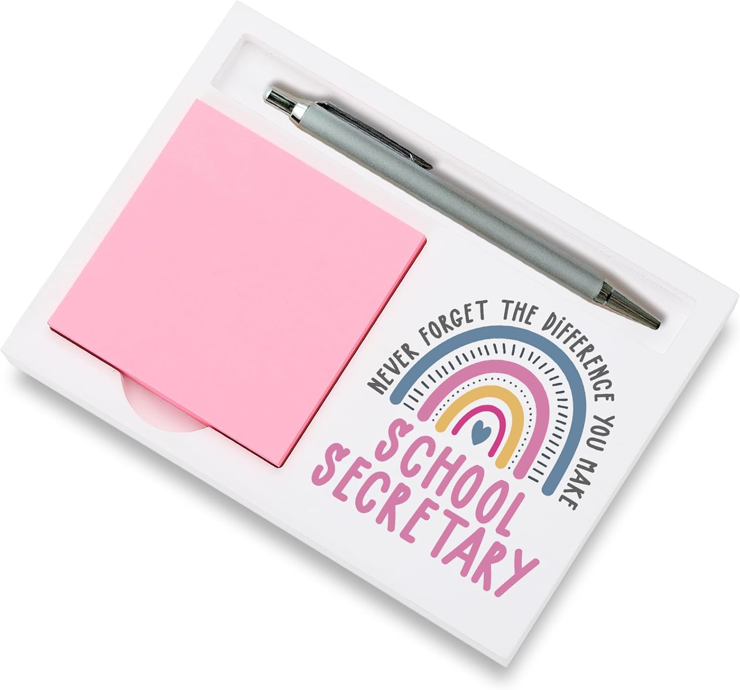 School Counselor Gifts Sticky Note Holder, Thank You Gift for School Counselor Office Recognition for Education Appreciation Week, Birthday or Holiday Graduation Self-Stick Note Pad Holders PB051