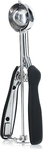 Miniatura 2 de Ultra Cuisine Cuchara para galletas, cuchara multiusos, apta para lavavajillas, cuchara de galletas de acero inoxidable con agarre de silicona,