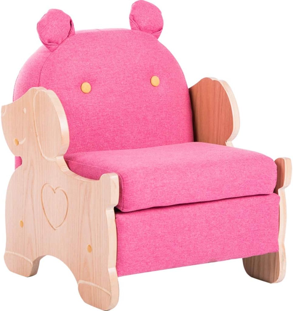 Couch Armchair Animal Cute Cartoon Boys and Girls Single Sofa Chair Study Chair in The Reading Corner of The Bedroom Load-Bearing 75kg (Color : Blue B Size: 504250cm) (Pink C 50 * 42 * 50cm)