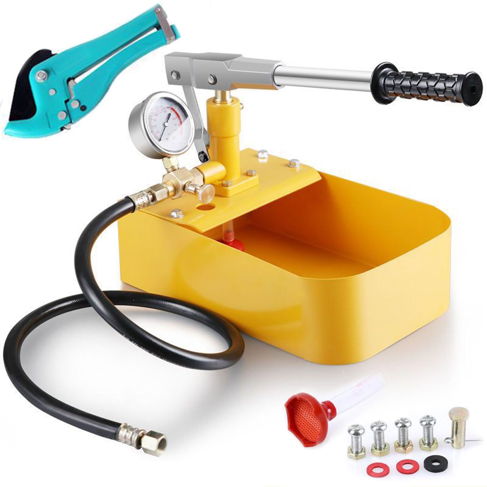 テストゲージ3本+α　配管圧力テスト Amazon.co.jp: 油圧手動水圧テストポンプ、圧力計/高圧ホース