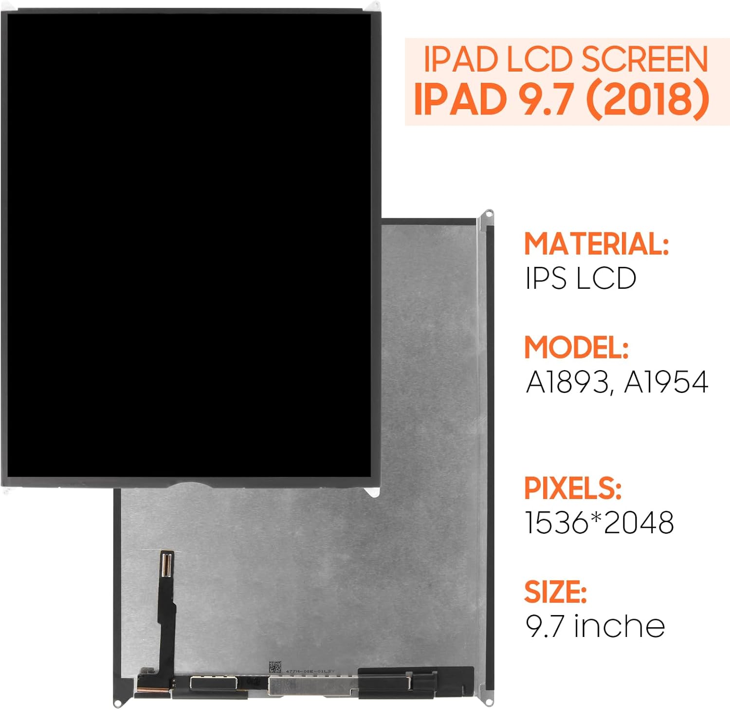 For iPad 6(6th Gen) 2018 LCD Screen replacement 9.7 inch A1893 A1954 LCD Display with Screen Protector and Repair Kit(Only LCD,Not Include Touch Digitizer)