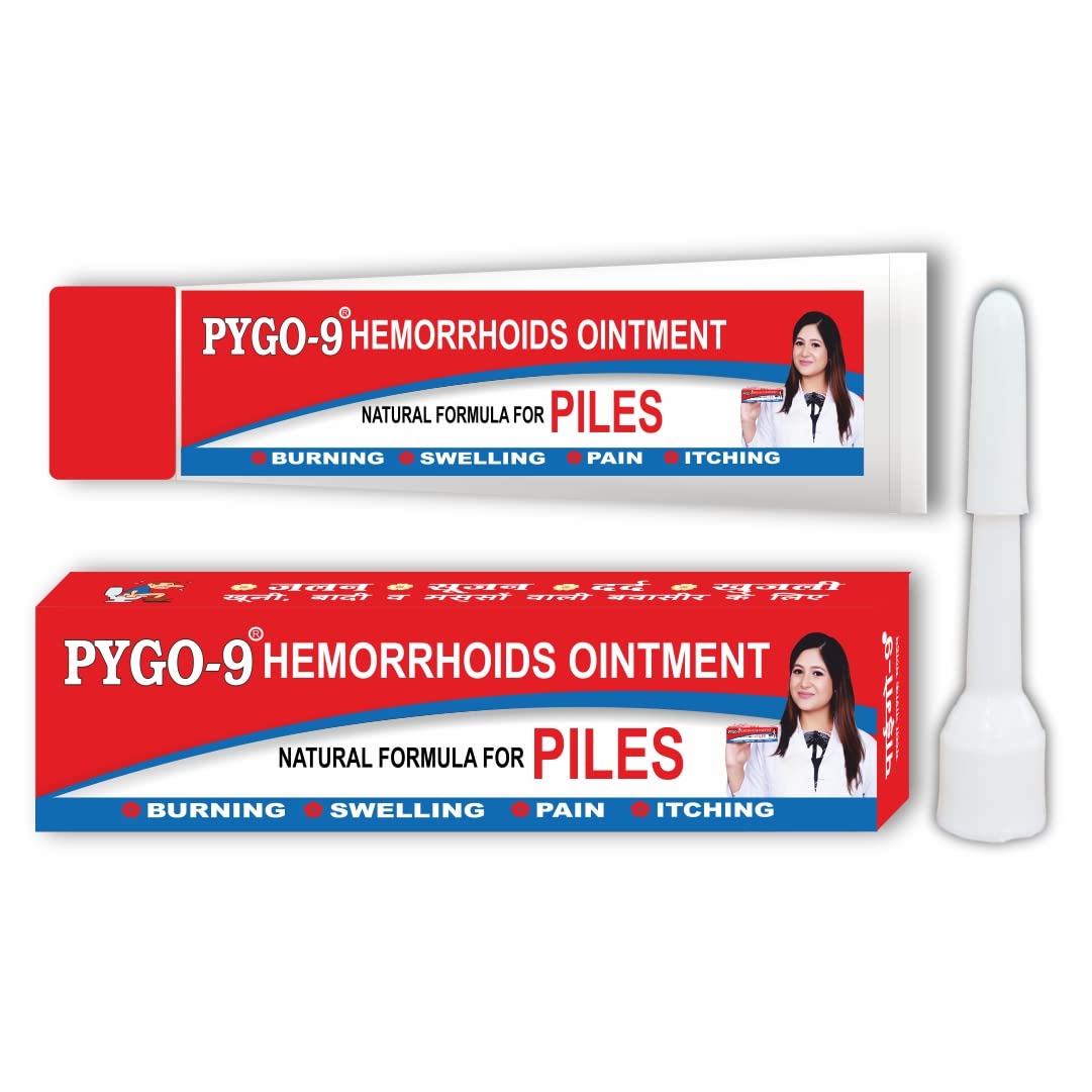 Pygo9 Hemorrhoids & Piles Tube Fast Acting Malhum Formula (25 gram x 3 Tubes = 75 gram) for