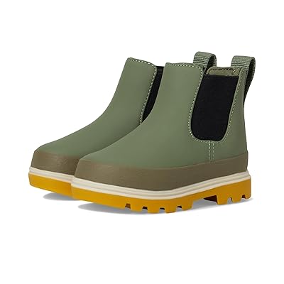 Native Shoes Kids Kensington Chelsea (Toddler/Big Kid) Girls Shoes Olivine Green/Mash Brown/Bone White