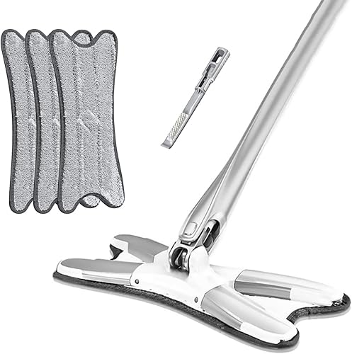 Fregona plana tipo X con 3 almohadillas de repuesto para fregona, fregona fácil de apretar, fregona plana autoescurrida, fregona de piso para lavar disponible en Yaxa Colombia