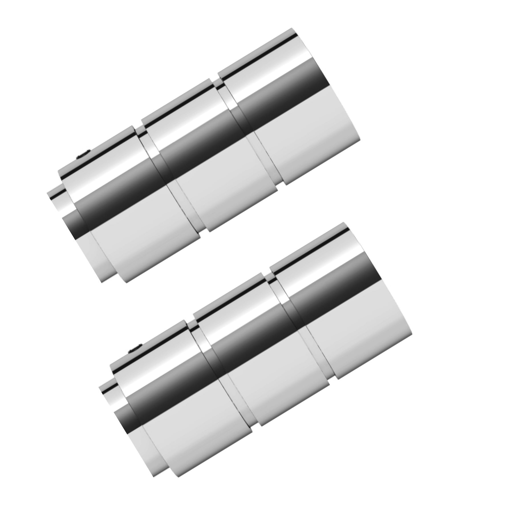 Curtain Pole Finials Pole Ends, Swish Elements, BROOKLYN, for 28mm Poles (Chrome)