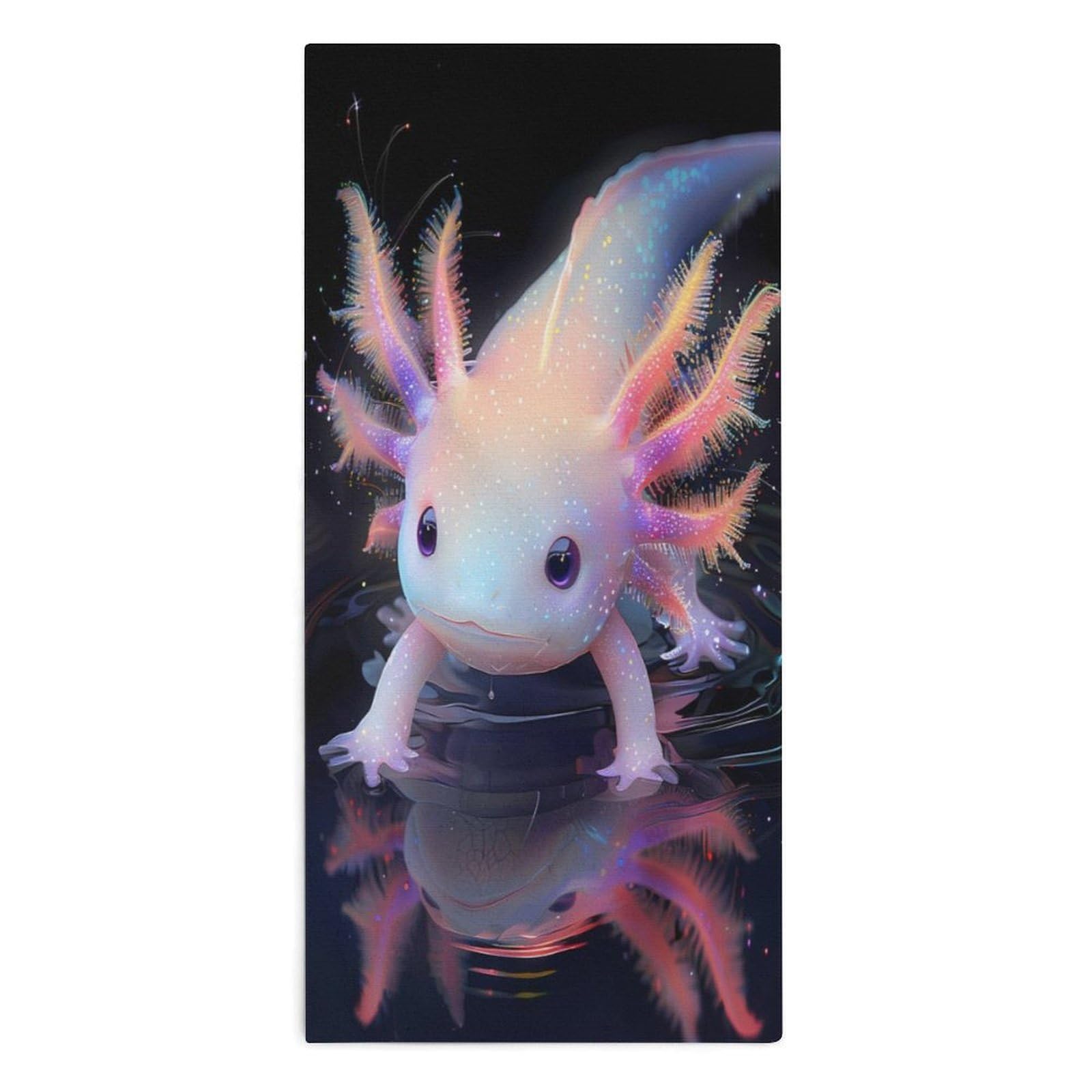NCLQVJXZKHW Cute Axolotl And Shadow Hand Towels Soft Face Towel Gym Bathroom Travel Hotel 13"x28"