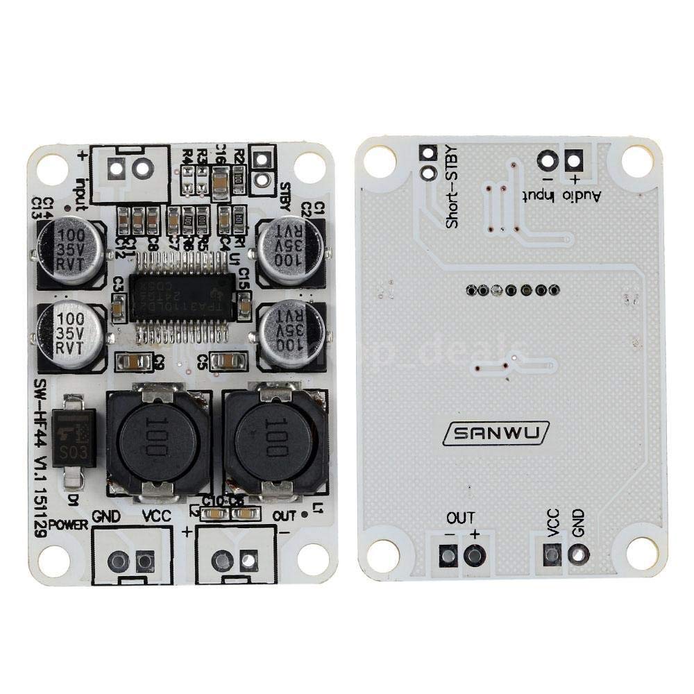 HiLetgo 2pcs DC 8-26V TPA3110 PBTL Mono Digital Amplifier Board AMP Module 1 * 30W for Arduino