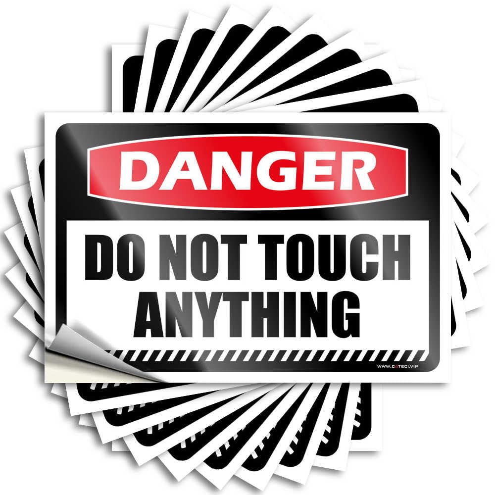 Danger Do Not Touch Anything Tattoos Vintage | Tiny Bottle Removable Decal Pack(12X18CM)