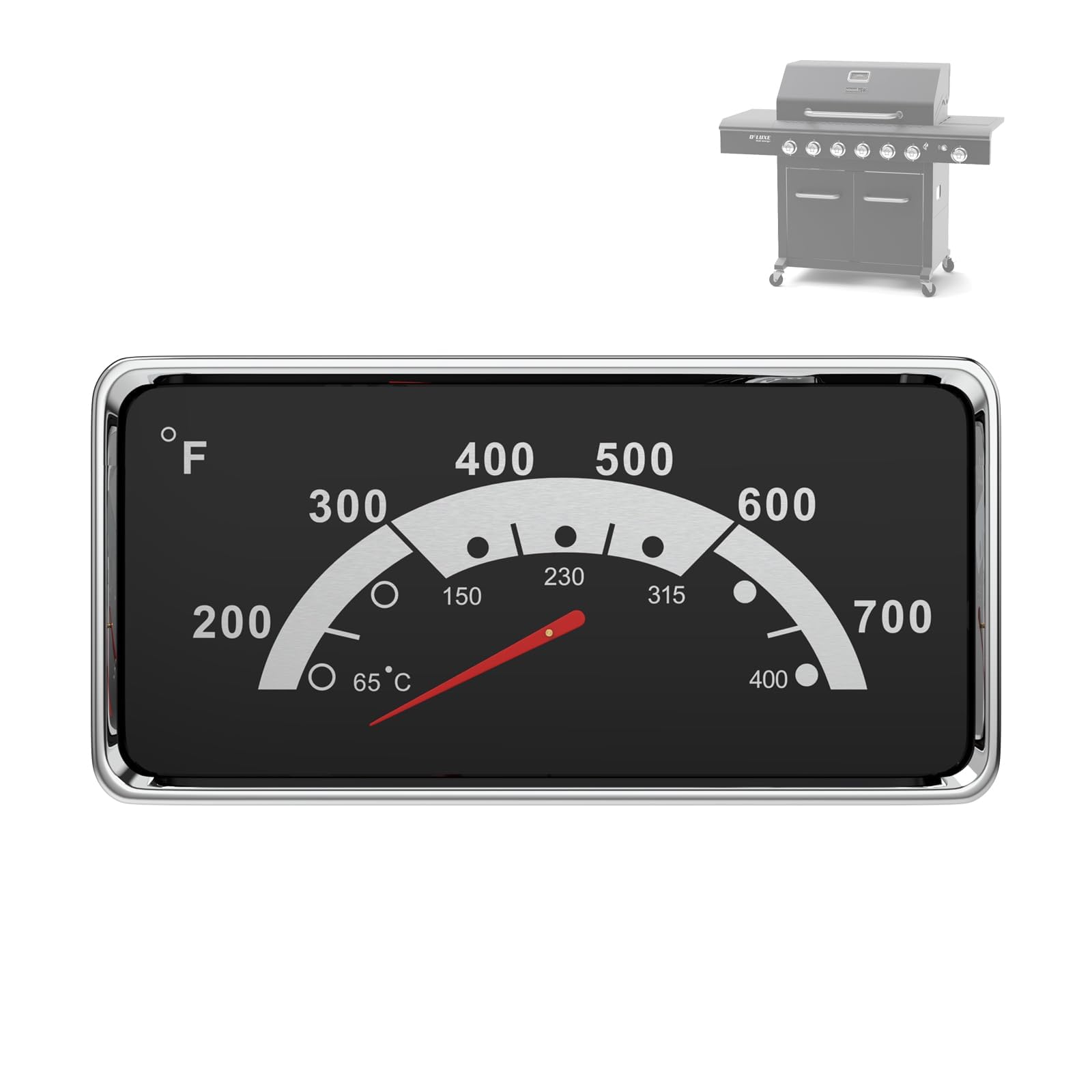 3 5/8" Grill Thermometer Gauge for Nexgrill 720-0830A 720-0864M 720-0896C 720-0896 Kenmore Grill Replacement Parts 148.16154211 148.34178411
