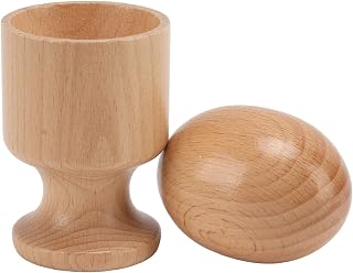 Wooden Egg Cup Puzzle Toy, Portable Project Fitting Early Education Toy Grasping Practice Improve Focus Develop Motor Skills for Baby
