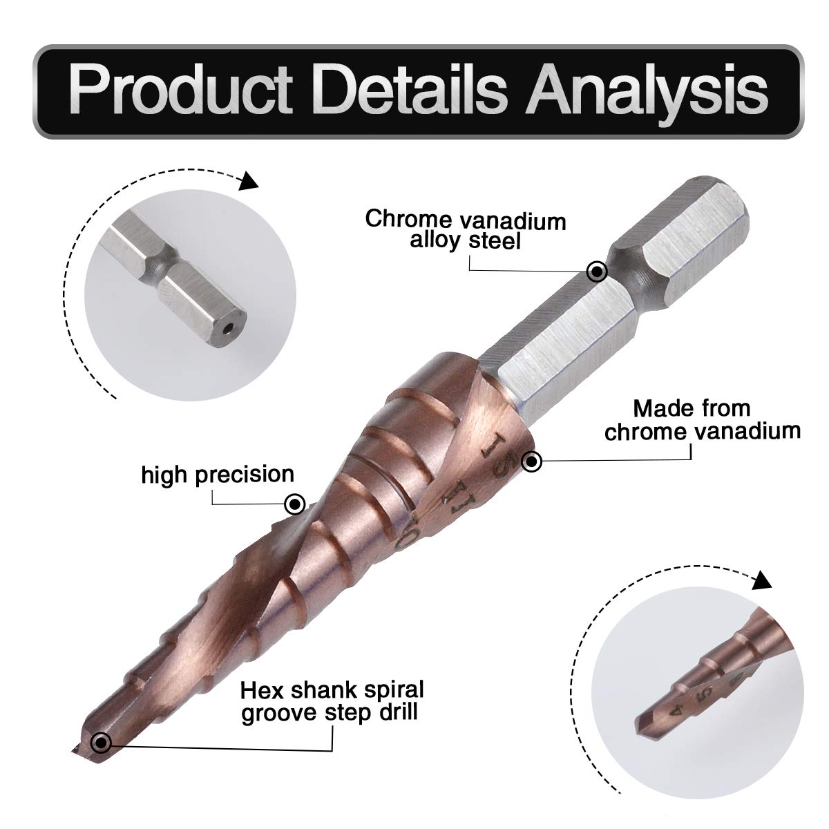 Coffret De Forets Hélicoïdaux HSS à Revêtement TiN, Robust