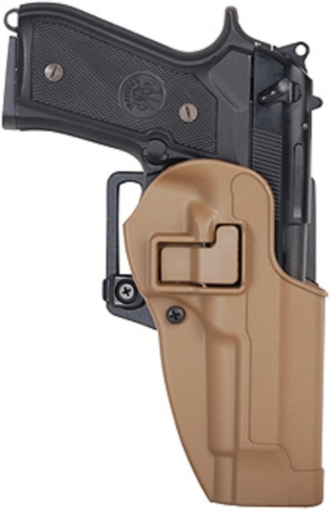Outlandish Tactical Beretta 92 96 9mm Gun Holster RH Coyote Tan serpa CQC holster also fits airsoft Beretta BlackHawk Beretta 92fs taurus Pt92 92b