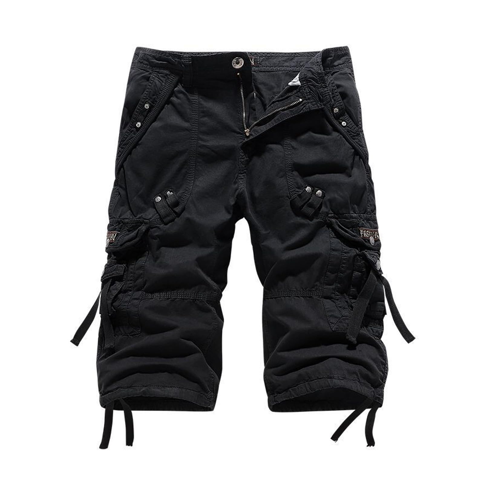 Short cargo 3/4 pour homme - Basique - Vintage - Bermuda - Sport - Jogging - Pantalon cargo décontracté