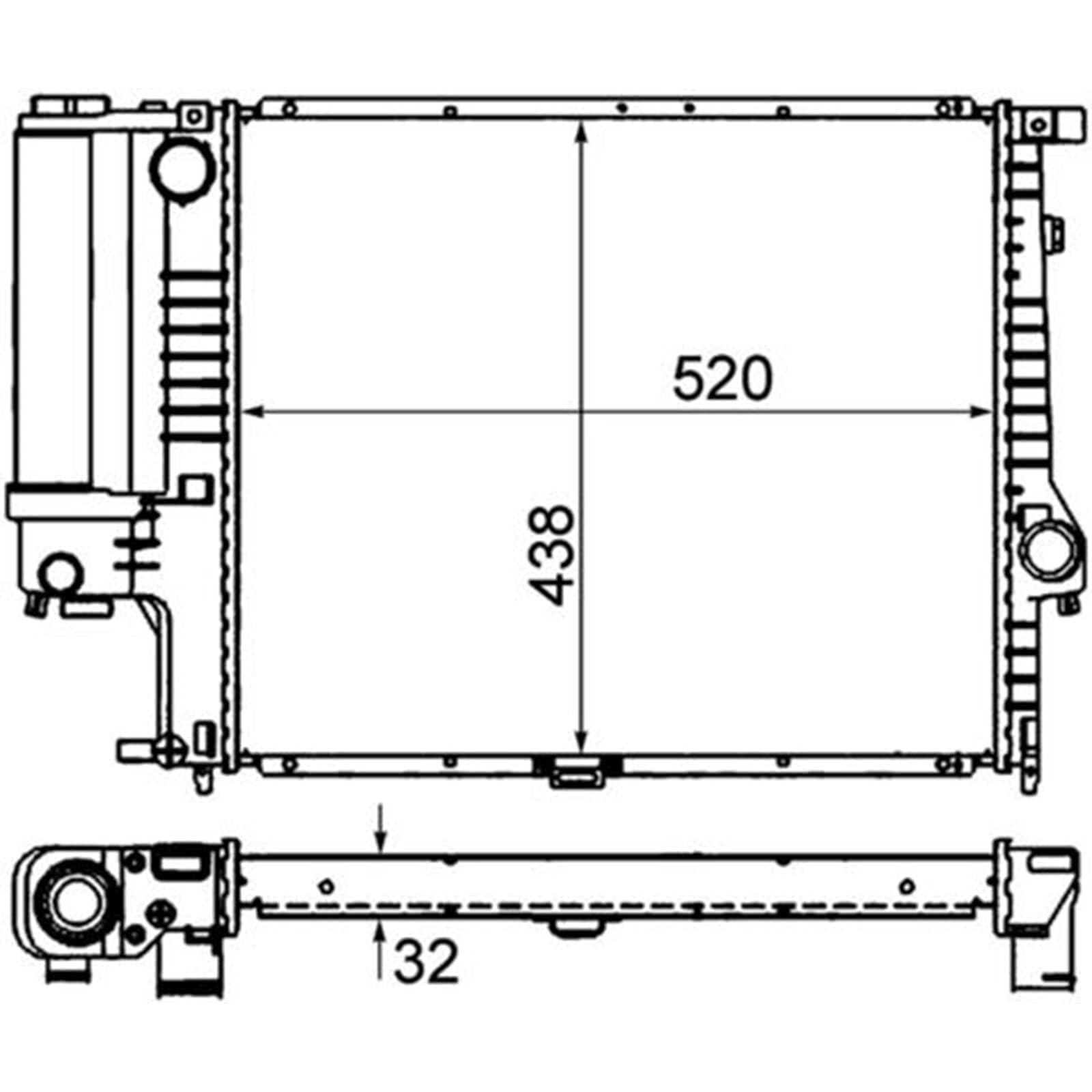 Mahle CR 327 000P Refrigeratore per Liquido refrigerante