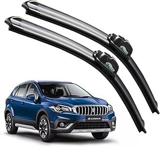 CARNYX Frameless Windshield Wiper Blades, Front Car Wipers Set of 2, Noise-Free, Durable Performance Compatible with (S-Cross New (2018-Till Date) (D-26,P-14))