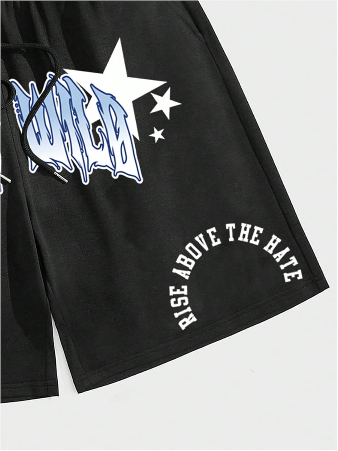 SHENHE Men's Graphics Shorts Drawstring Waist Print Workout Track Streetwear Shorts with Pocket - Image 3