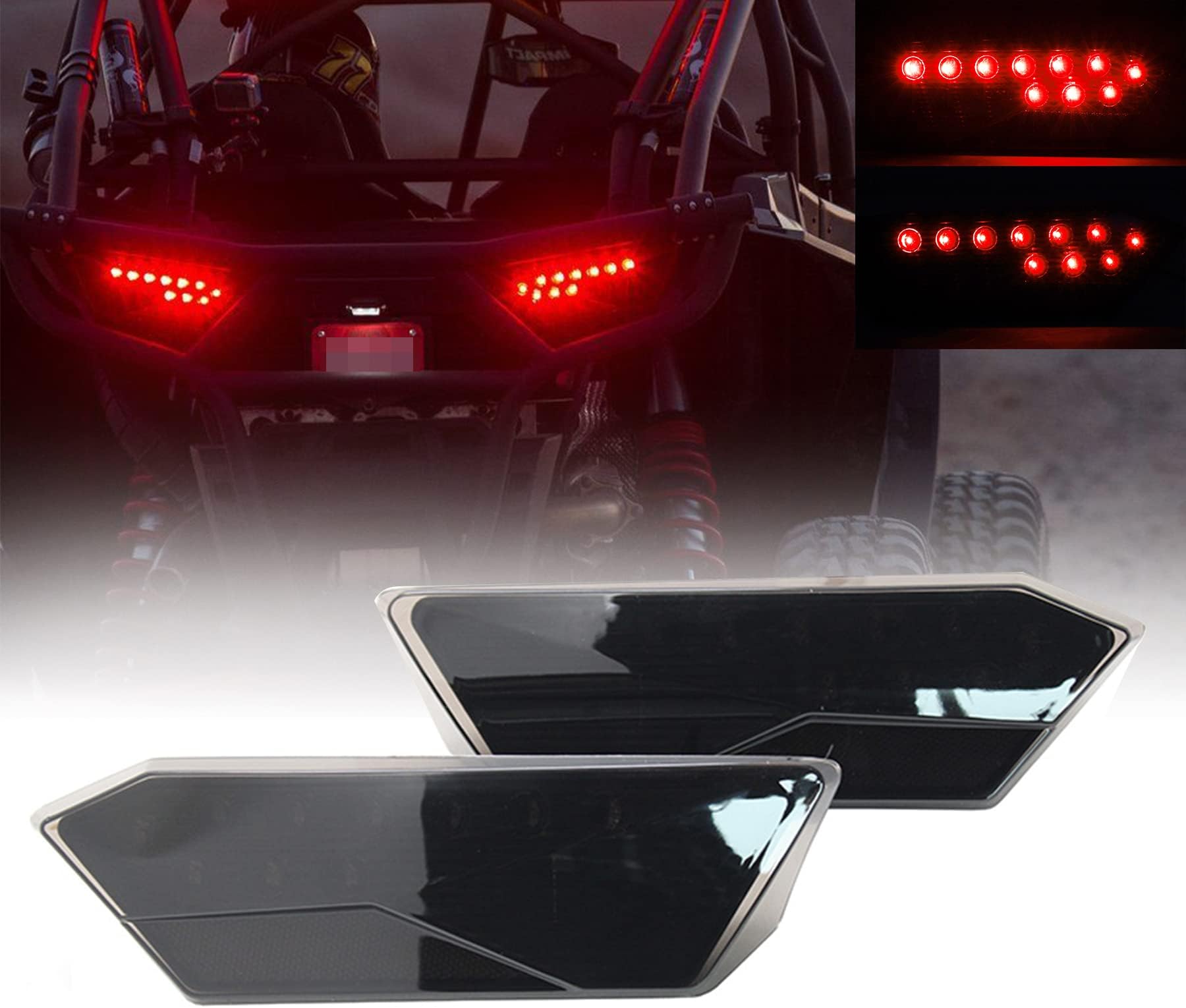 SLKLights (RED) RZR LED Headlight compatible with Polaris General, Polaris RZR 900s