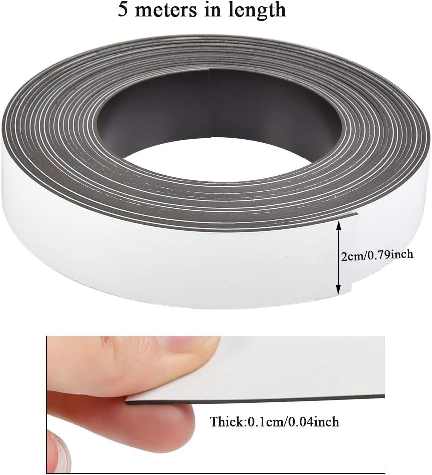 OFNMY Whiteboard Strips 5m PVC Flexible Strip Self