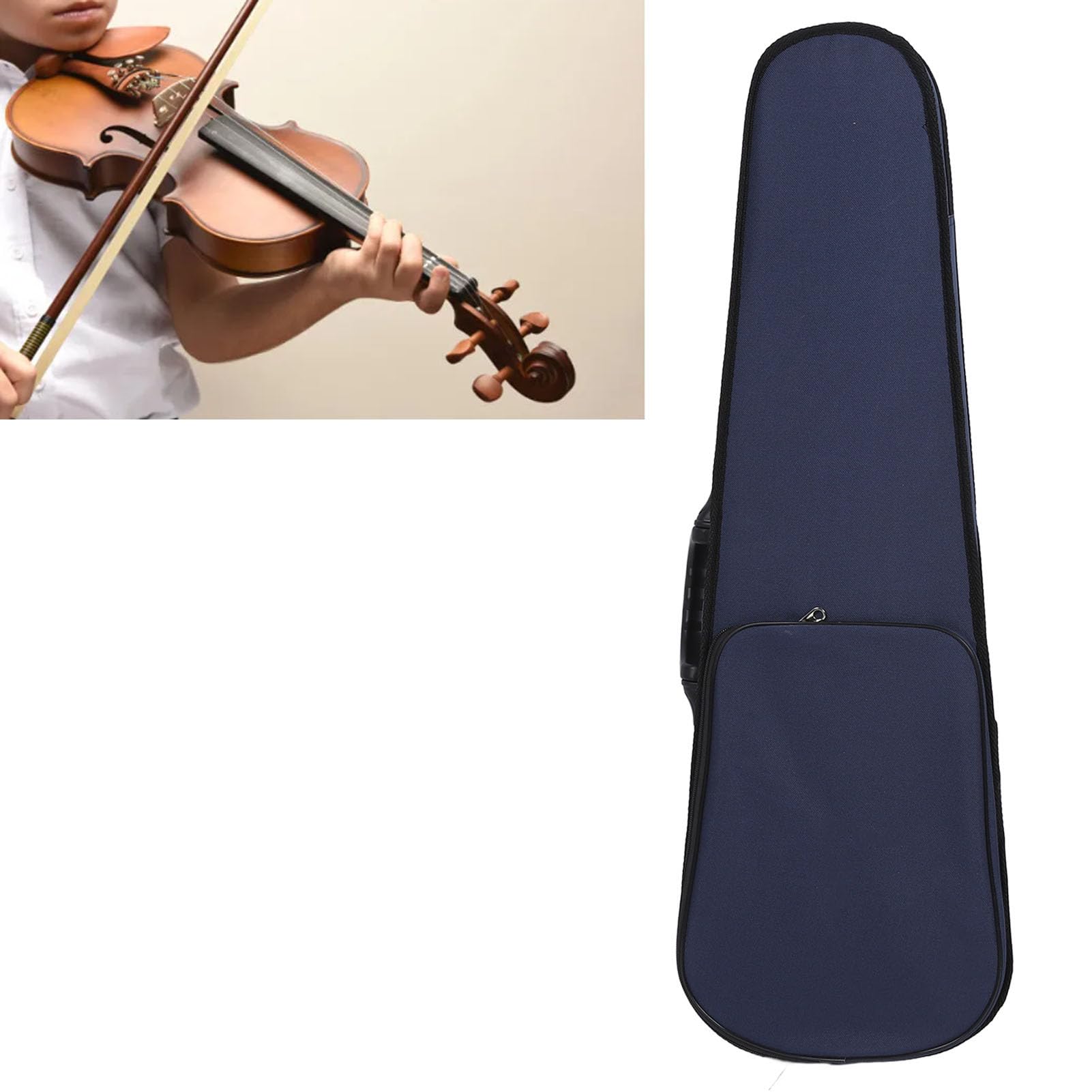 Estuche para Violín 4/4, Tela Oxford Ligera Triangular con