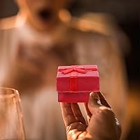 Vista 7 de Hemoton 24 cajas pequeñas de joyería rojas para anillos y aretes, cajas compactas para boda, compromiso, cumpleaños, aniversario, presentación