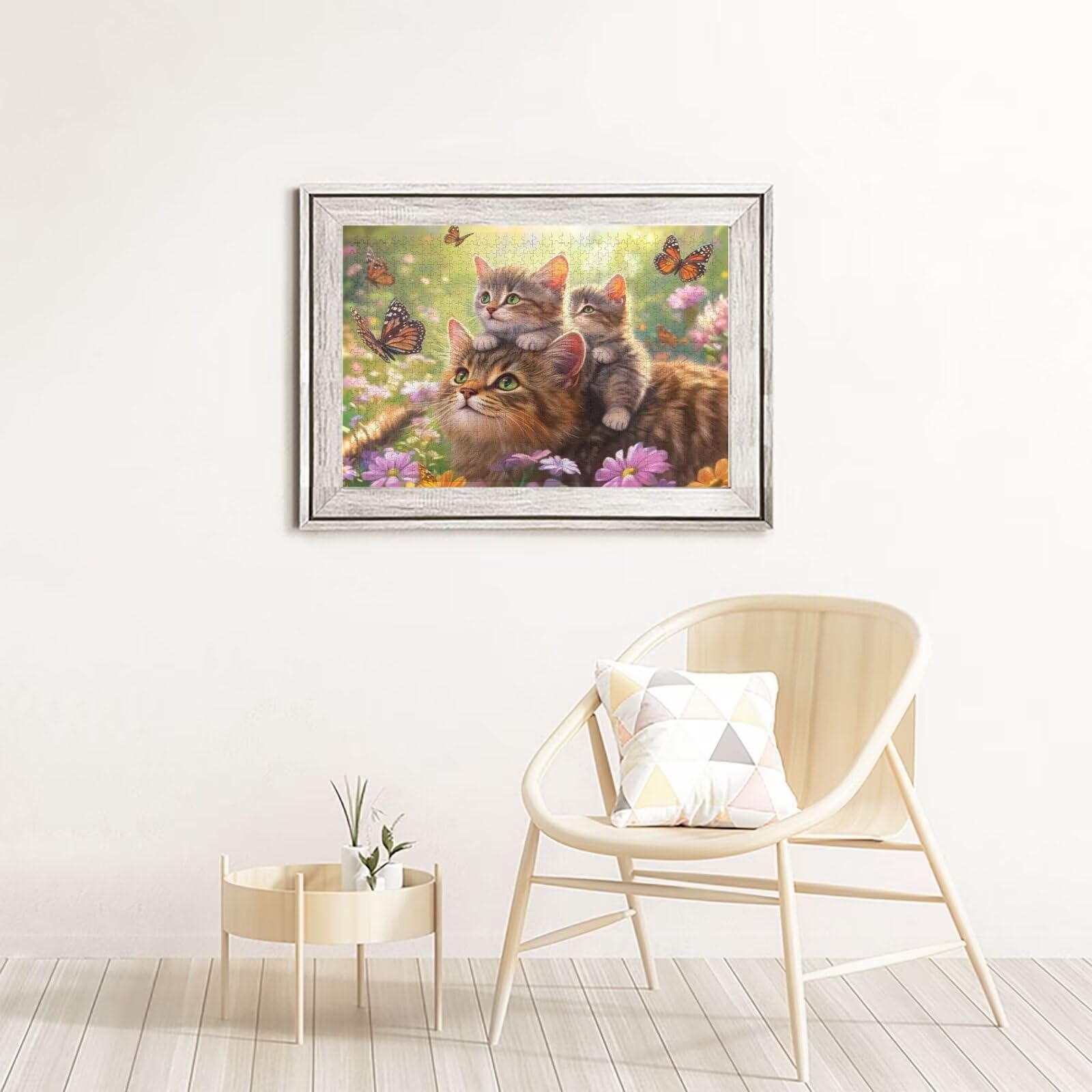 Puzzle dla kota 4000 sztuk motyl puzzle dla dorosłych początkujący z pudełkiem prezentowym, interaktywne puzzle rodzinne wymagające wyzwania, stres Relief Home Wall Room Decor Art prezent dla mężczyzn