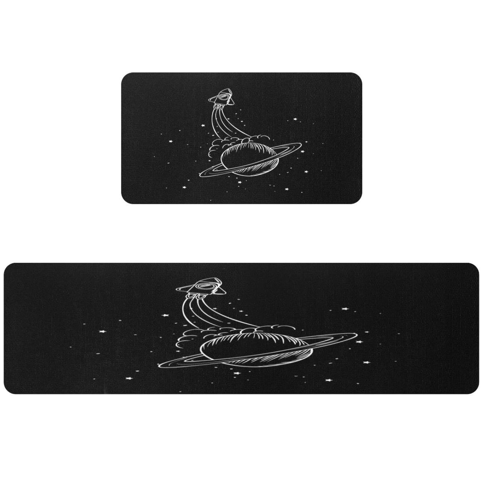 Tapis de cuisine lavables Rocket Planet Draw lot de 2 tapis de couloir absorbants buanderie