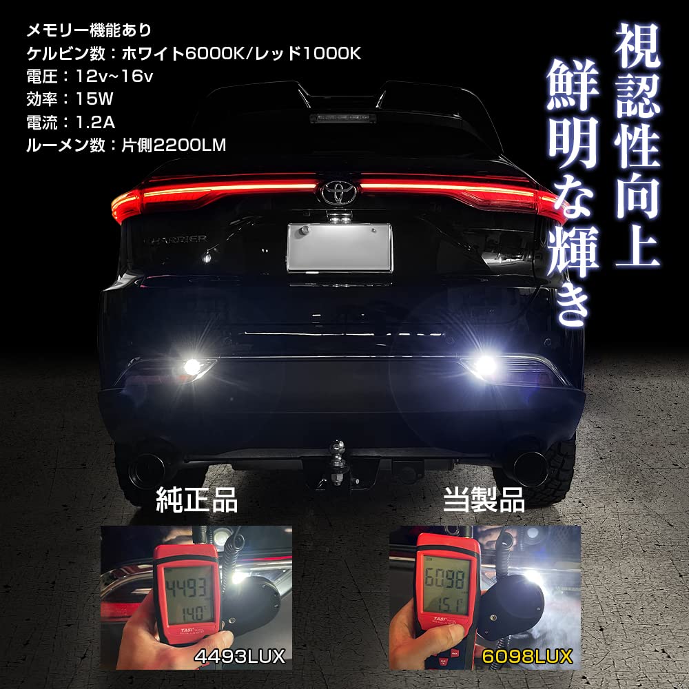 Amazon | [ネクサスジャパン] LED バックランプ 1個 ホワイト×レッド