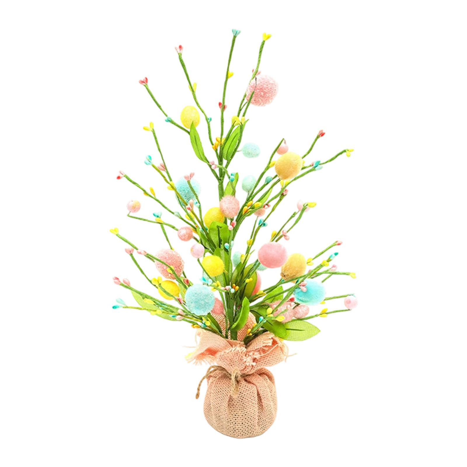 Piceioep Colorful Easter Eggs Simulated Bouquets Artificial Foam Berries Fruit Branch for Home Decoration Festival Celebration Easter Foam