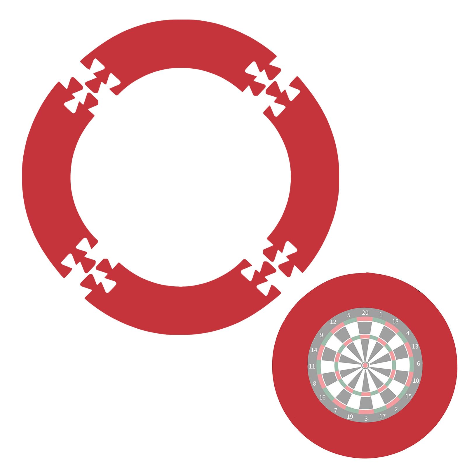 Bersaglio protettivo per freccette, bersaglio surround, anello di protezione per freccette, protezione per freccette da 45 cm, protezione stabile da parete, Eva bersaglio surround Ø 72 cm