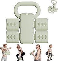 Vista 13 de Juego de pesas rusas ajustables, juegos de pesas rusas 4 en 1 (5.5 libras, 7.7 libras, 9.9 libras, 12.1 libras) para mujeres, juego de 2 mancuernas