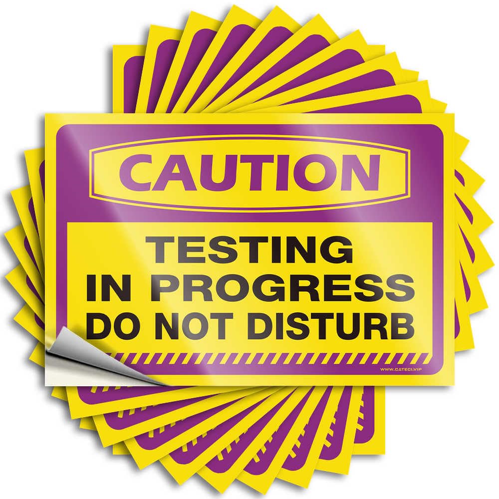Teen, Stickers Funny Cover Quote Stickers, Winter No Residue Decals for Luggage | Teen Party Favor Custom Caution Testing in Progress, Do Not Disturb(6X9CM)