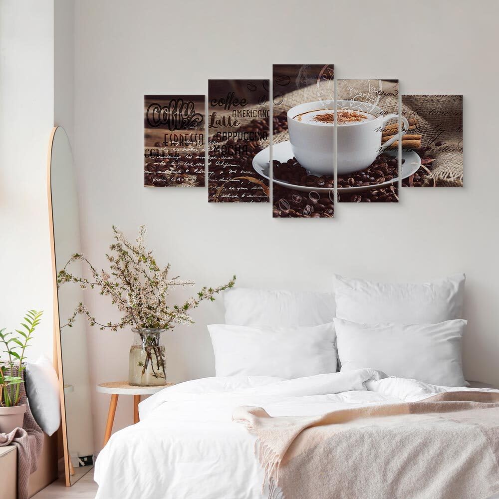 decomonkey Quadri Moderni Cucina Paesaggio Natura Detti, 150x75 cm | Tela strutturata su telaio in legno, decorazione da parete, Quadro Stampa su Tela