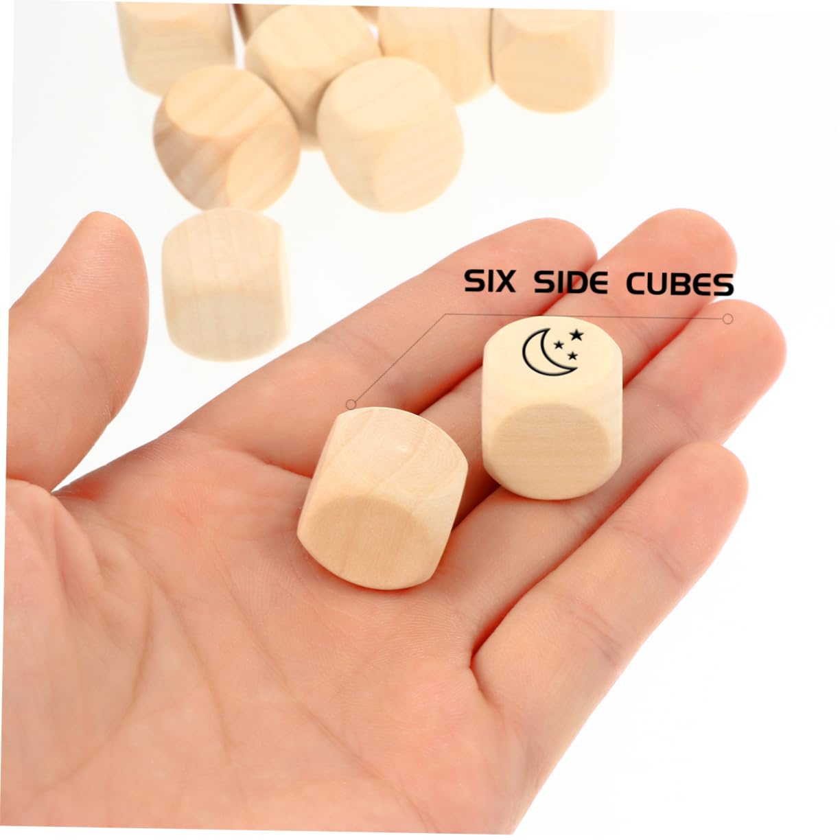 Juego De Dados De Madera En Bloques Cuadrados De Madera De 18 Mm Paquete Económico Para Niños Y Niñas Que Estudian En Caja