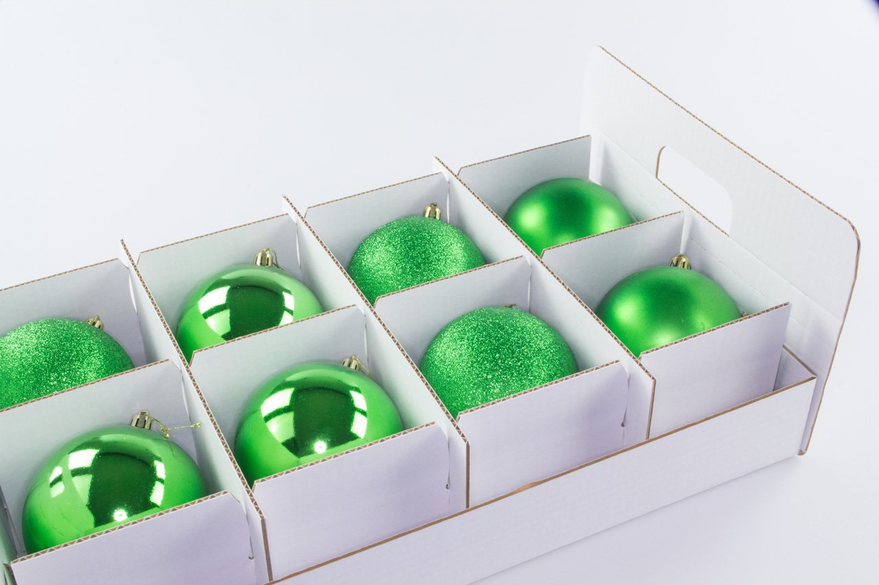 Weihnachtskugel Box mit Deckel, Christbaumkugel Box, Christbaumschmuck und Deko (61 Liter)