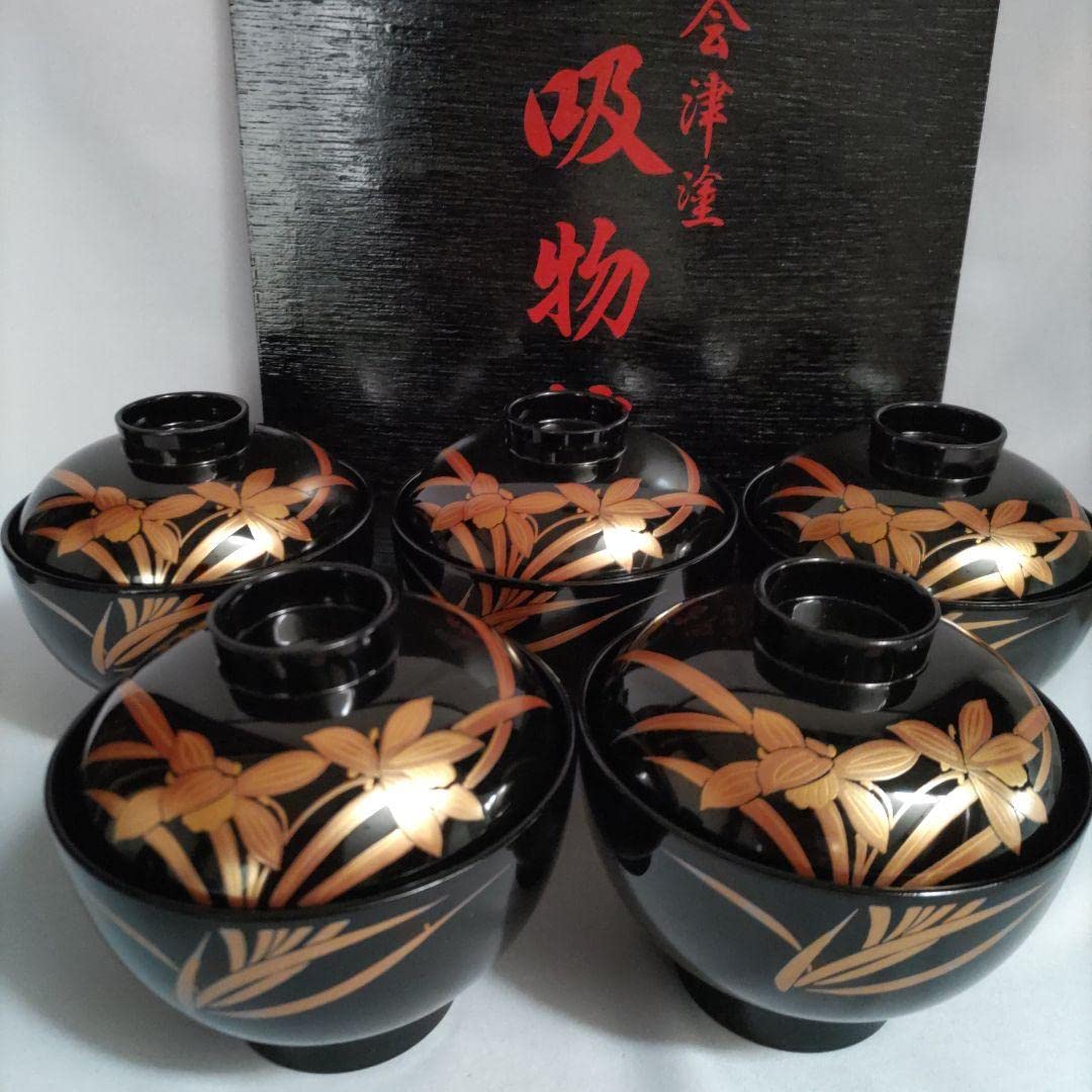 Amazon.co.jp: 会津塗 吸い物椀五客 : ホーム＆キッチン