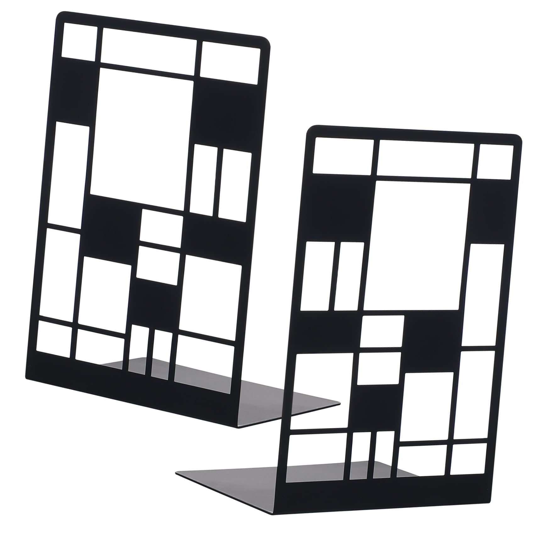 Sujetalibros de Hierro Ajustables para Oficina y Hogar, Color Negro