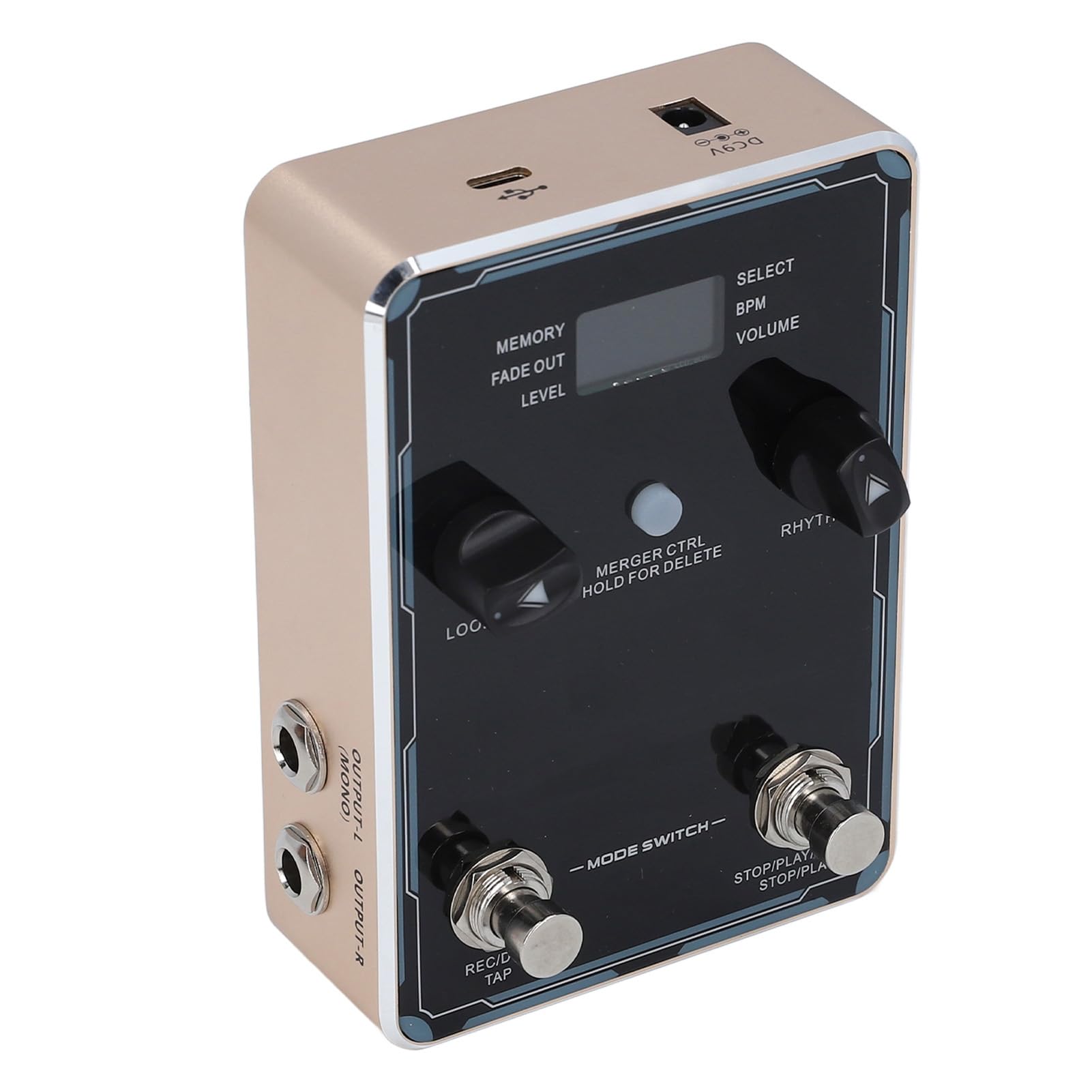 Pedale effetto looper per chitarra professionale, registrazione loop da 160 minuti, pedale effetti per chitarra elettrica con 100 ritmi di batteria, 10 metronomi per produzione