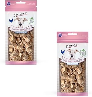 Dokas Dog Freeze-Dried Chicken Stomachs, Double Pack, 2 x 20 g, As a Supplement for Dogs in the Daily Diet Plan, Gentle Freeze Drying with 99.5% Chicken Stomachs product image