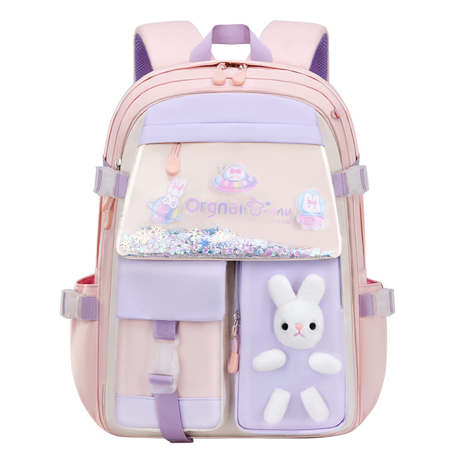 WYCY Mochila para Niñas Mochila Linda Arena Movediza Nevera Puerta Mochila Escolar Mochila Escolar Kawaii de Gran Capacidad Mochila Impermeable para Niñas